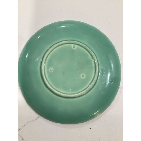 4 Fitz and Floyd Total Colour Coquille Turquoise Soup Bowl Under Plate - Picture 4 of 11